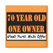 70 Year Old, One Owner - Needs Parts, Make Offer Magnet