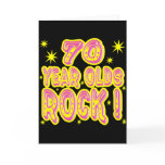 70 Year Olds Rock! (Pink) Greeting Card