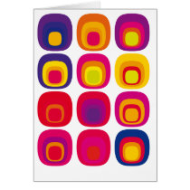 70er elemente greeting card