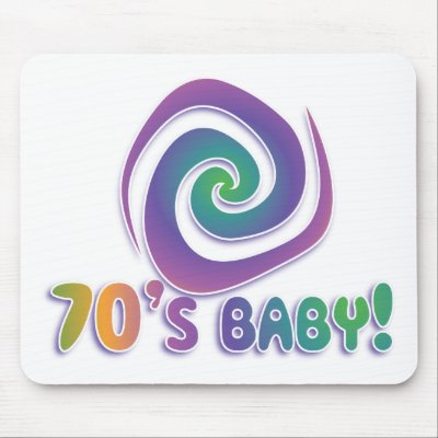 70's baby GROOVY! with swirl Mouse Pad by JazzyHumor