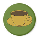 70's Coffee Cup refrigerator magnet