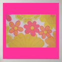 70's Flower Design posters