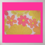 70's Flower Design posters