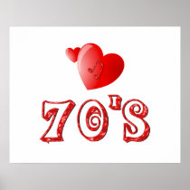70's Hearts Poster