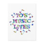 70s Music Lives Post Card