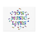 70s Music Lives postcards