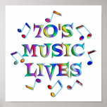 70s Music Lives posters