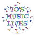 70s Music Lives stickers