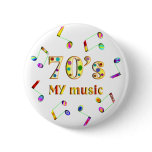 70s Music Lover buttons