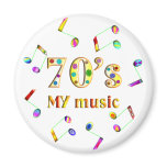 70s Music Lover Fridge Magnets