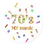 70s Music Lover Sticker