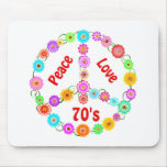 70s Peace Love Mousemat