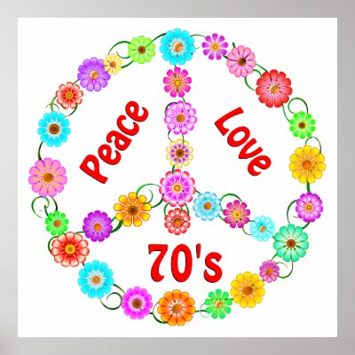70s Peace Love Poster by TLArnold6