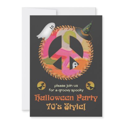 70's Theme Halloween Party Invitation by pixiestick