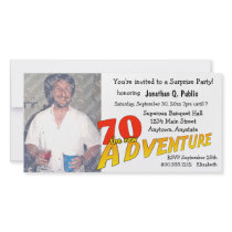 70th Birthday Adventure Party Photo Invitation