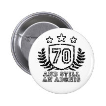 70th Birthday Buttons