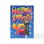 70th Birthday Card cute with little mouse