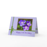 70th Birthday Card with Purple Violas