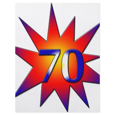 70th Birthday Full Color Flyer by 70th_birthday_gifts