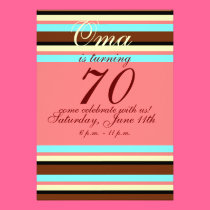 70th birthday Invitation invitations
