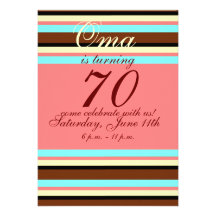 70th birthday Invitation