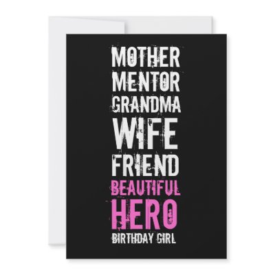 70th Birthday Invitation - Mum Beautiful Hero by birthdayblast