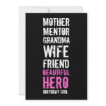 70th Birthday Invitation - Mum Beautiful Hero