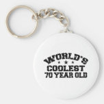 70th Birthday Key Chain