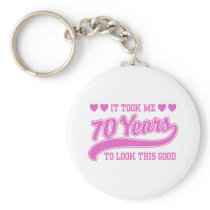70th Birthday Key Chains