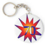 70th Birthday Keychain