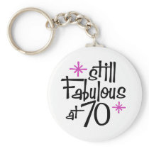 70th Birthday Keychain
