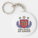 70th Birthday Keychains
