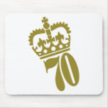 70th Birthday - Number – Seventy mousepads