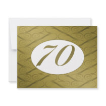 70th Birthday or Anniversary Invite (Gold)