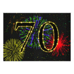70th birthday party invitate personalized announcement