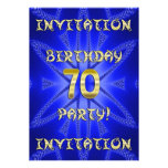 70th Birthday party invitation