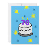 70th Birthday Party Invitation - 70 Candle