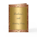70th Birthday Party Invitation Gold cards