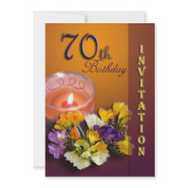 70th Birthday Party Invitation - Hellebores