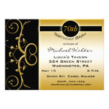 70th Birthday Party Invitations