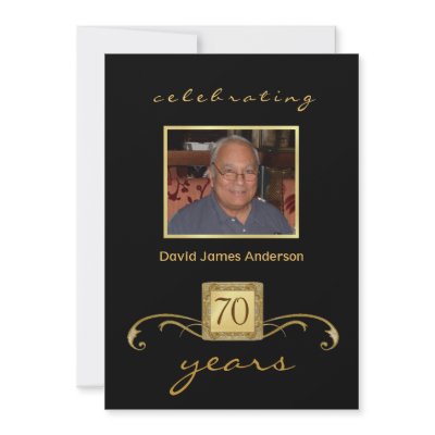 70th Birthday Party Invitations - Men's Formal by SquirrelHugger