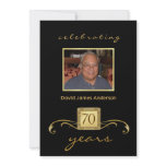 70th Birthday Party Invitations - Men's Formal