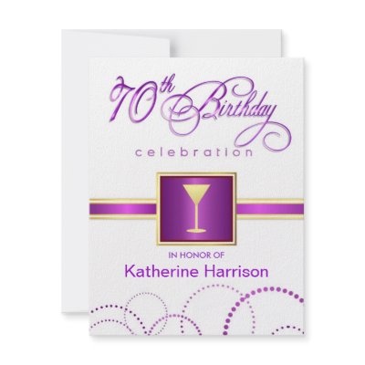 70th Birthday Party Invitations - with Monogram by SquirrelHugger