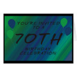 70th Birthday Party Invite Card