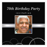 70th Birthday Party - Mens Photo Invitations