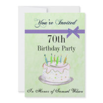 70th Birthday Party Personalised Invitation