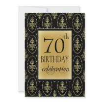 70th Birthday Party Personalised Invitation