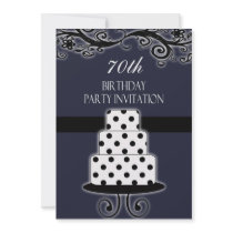 70th Birthday Party Personalised Invitation
