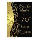 70th Birthday Party Personalised Invitation invitations