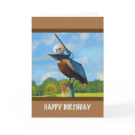70th Birthday, Pelican with Golf Ball Card